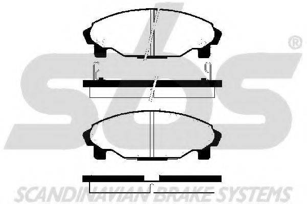 Комплект тормозных колодок, дисковый тормоз SBS 1501225109