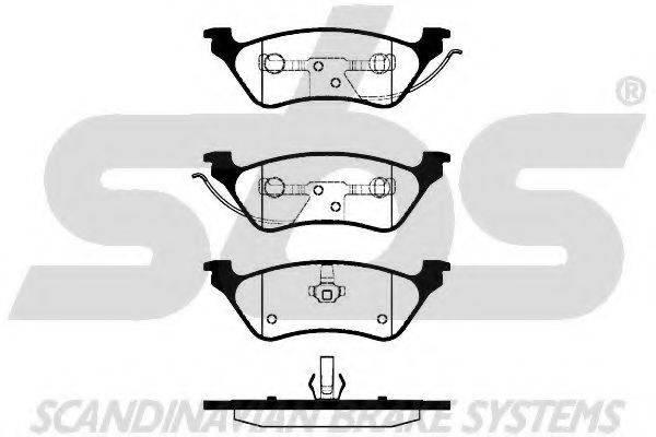 Комплект тормозных колодок, дисковый тормоз SBS 1501229321
