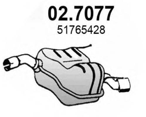 Глушитель выхлопных газов конечный ASSO 02.7077