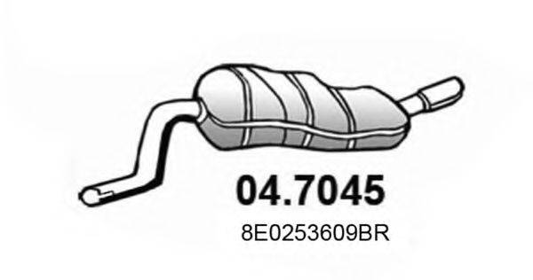 Глушитель выхлопных газов конечный ASSO 04.7045
