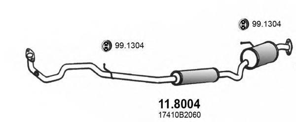 ASSO 118004 Средний / конечный глушитель ОГ
