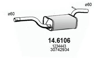 ASSO 146106 Средний глушитель выхлопных газов