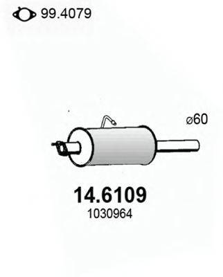 ASSO 146109 Средний глушитель выхлопных газов