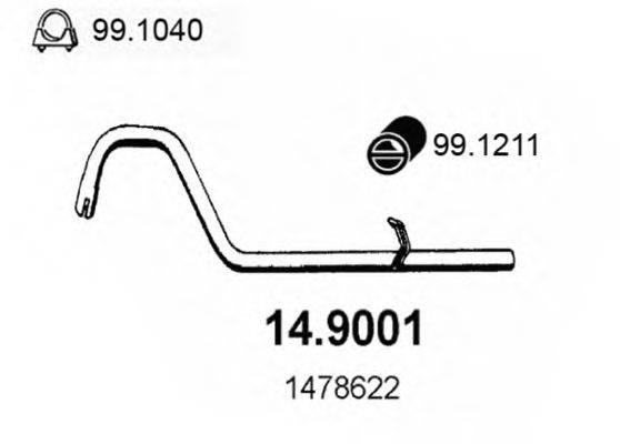 Труба выхлопного газа ASSO 14.9001