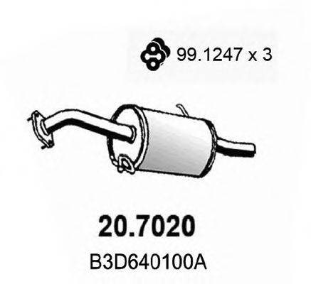 ASSO 207020 Глушитель выхлопных газов конечный