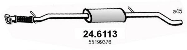 Средний глушитель выхлопных газов ASSO 24.6113