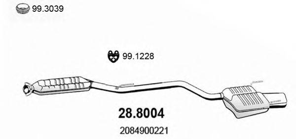 ASSO 288004 Средний / конечный глушитель ОГ