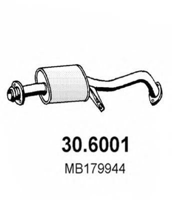 ASSO 306001 Средний глушитель выхлопных газов