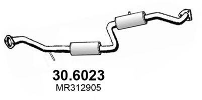 Средний глушитель выхлопных газов ASSO 30.6023