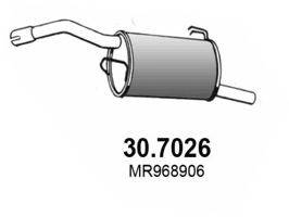 Глушитель выхлопных газов конечный ASSO 30.7026
