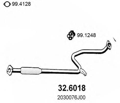 ASSO 326018 Средний глушитель выхлопных газов