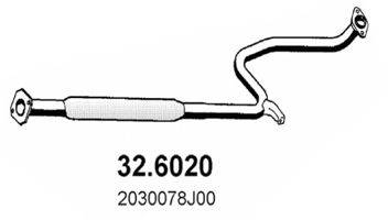 Средний глушитель выхлопных газов ASSO 32.6020