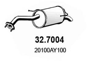 Глушитель выхлопных газов конечный ASSO 32.7004