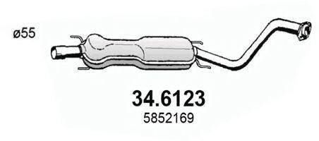 Средний глушитель выхлопных газов ASSO 34.6123