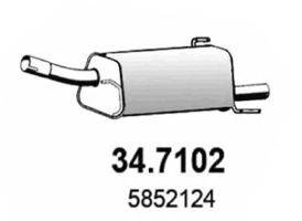 Глушитель выхлопных газов конечный ASSO 34.7102