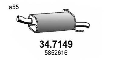 ASSO 347149 Глушитель выхлопных газов конечный