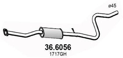 Средний глушитель выхлопных газов ASSO 36.6056