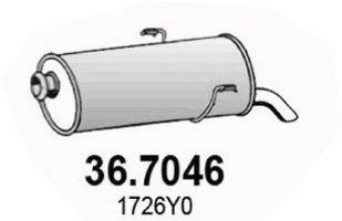 Глушитель выхлопных газов конечный ASSO 36.7046