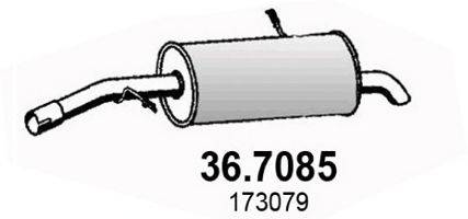 Глушитель выхлопных газов конечный ASSO 36.7085