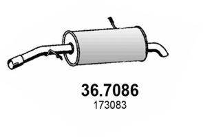 Глушитель выхлопных газов конечный ASSO 36.7086