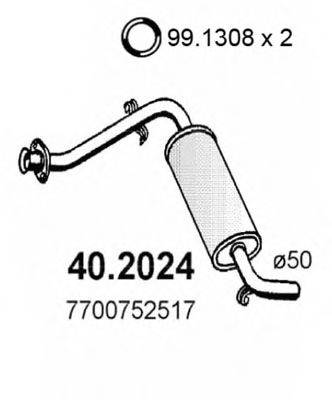 Предглушитель выхлопных газов ASSO 40.2024