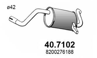 Глушитель выхлопных газов конечный ASSO 40.7102