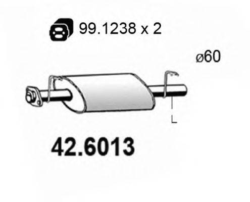 ASSO 426013 Средний глушитель выхлопных газов