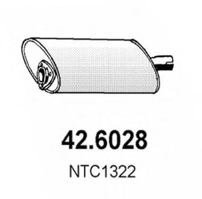 ASSO 426028 Средний глушитель выхлопных газов
