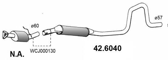 ASSO 426040 Средний глушитель выхлопных газов
