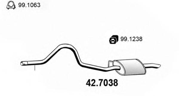 ASSO 427038 Глушитель выхлопных газов конечный