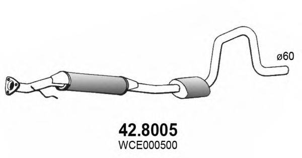 ASSO 428005 Средний / конечный глушитель ОГ