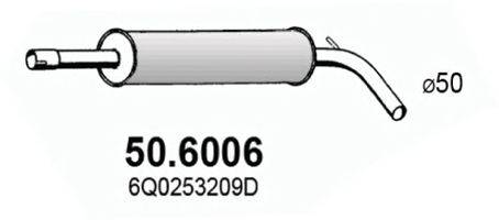 Средний глушитель выхлопных газов ASSO 50.6006