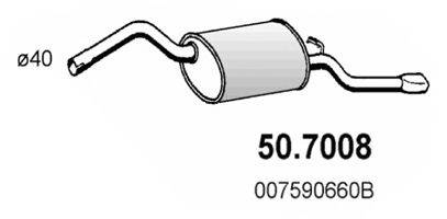 Глушитель выхлопных газов конечный ASSO 50.7008
