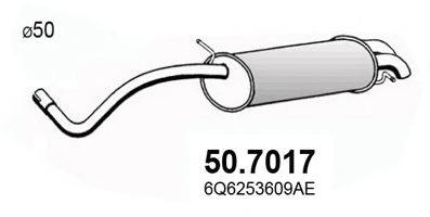 Глушитель выхлопных газов конечный ASSO 50.7017