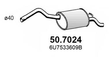 Глушитель выхлопных газов конечный ASSO 50.7024
