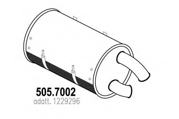 ASSO 5057002 Средний / конечный глушитель ОГ