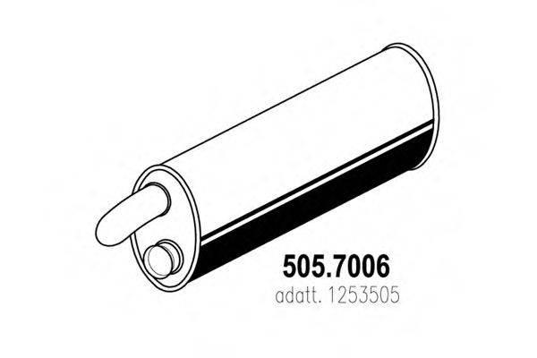 ASSO 5057006 Средний / конечный глушитель ОГ