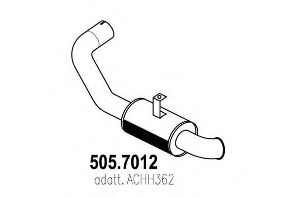 ASSO 5057012 Средний / конечный глушитель ОГ