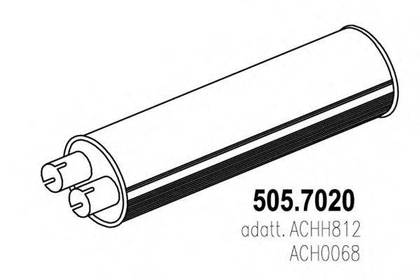 ASSO 5057020 Средний / конечный глушитель ОГ