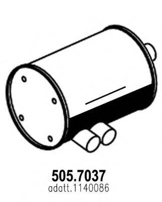 Средний / конечный глушитель ОГ ASSO 505.7037