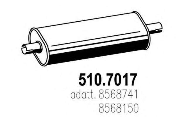 Средний / конечный глушитель ОГ ASSO 510.7017