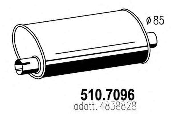ASSO 5107096 Средний / конечный глушитель ОГ