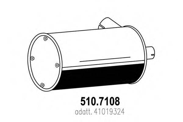 Средний / конечный глушитель ОГ ASSO 510.7108