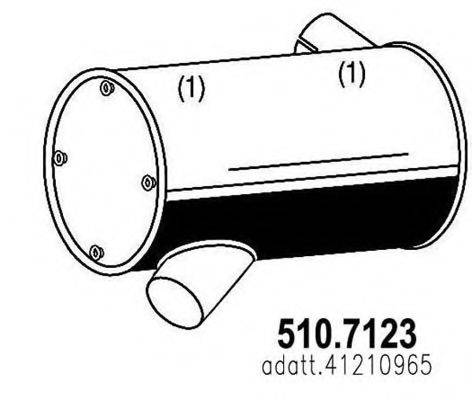 ASSO 5107123 Средний / конечный глушитель ОГ