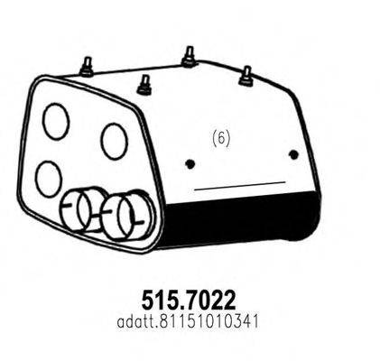 Средний / конечный глушитель ОГ ASSO 515.7022