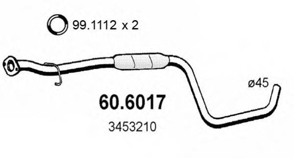 ASSO 606017 Средний глушитель выхлопных газов