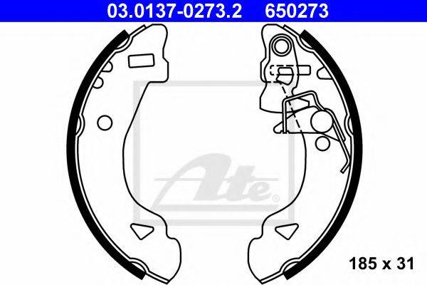 Комплект тормозных колодок ATE 03.0137-0273.2