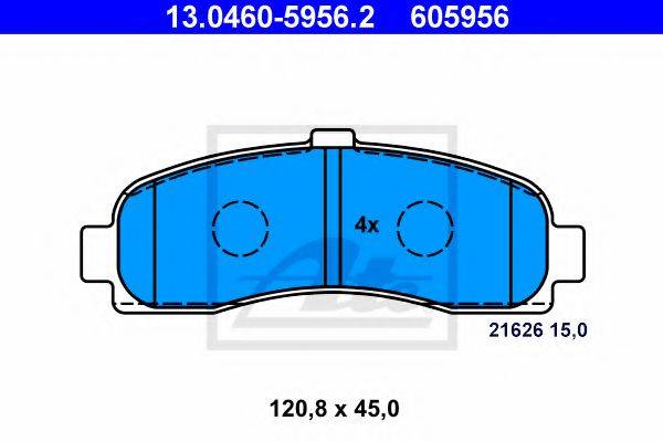 ATE 13046059562 Комплект тормозных колодок, дисковый тормоз