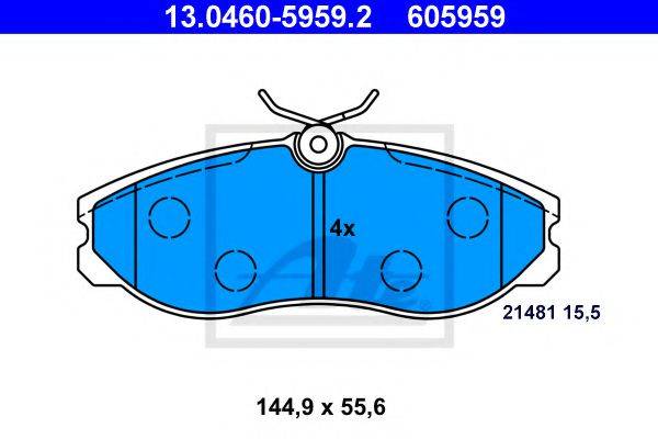 ATE 13046059592 Комплект тормозных колодок, дисковый тормоз