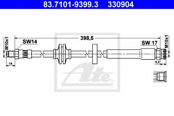 Тормозной шланг ATE 83.7101-9399.3